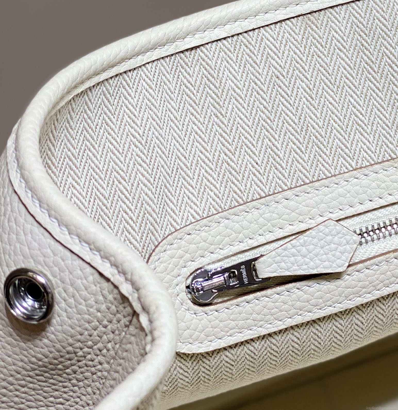 Hermes Beige Clemence Garden Party 30cm Bag H239042