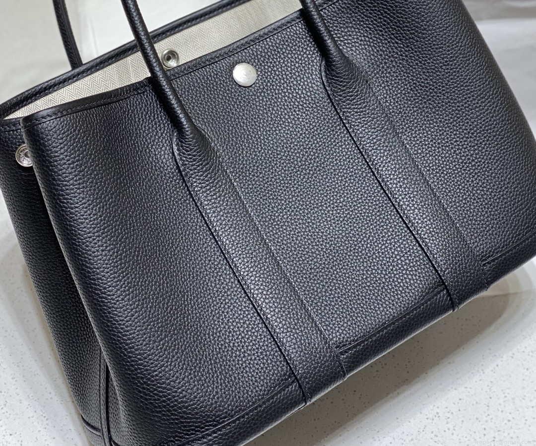 Hermes Blacck Clemence Garden Party 30cm Bag H239047