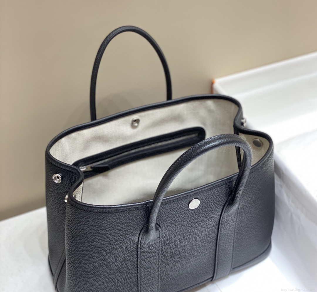 Hermes Blacck Clemence Garden Party 30cm Bag H239047