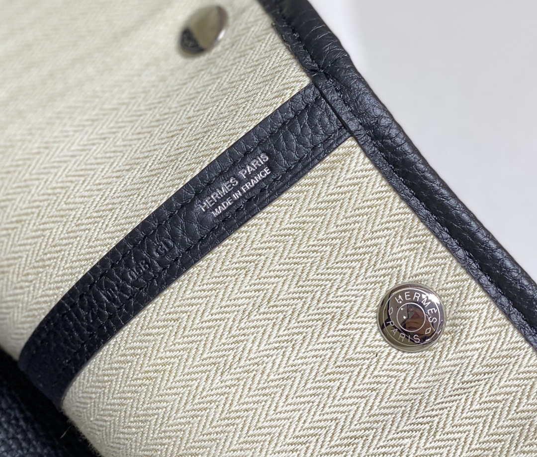 Hermes Beige Canvas Garden Party 30cm Bag H239050