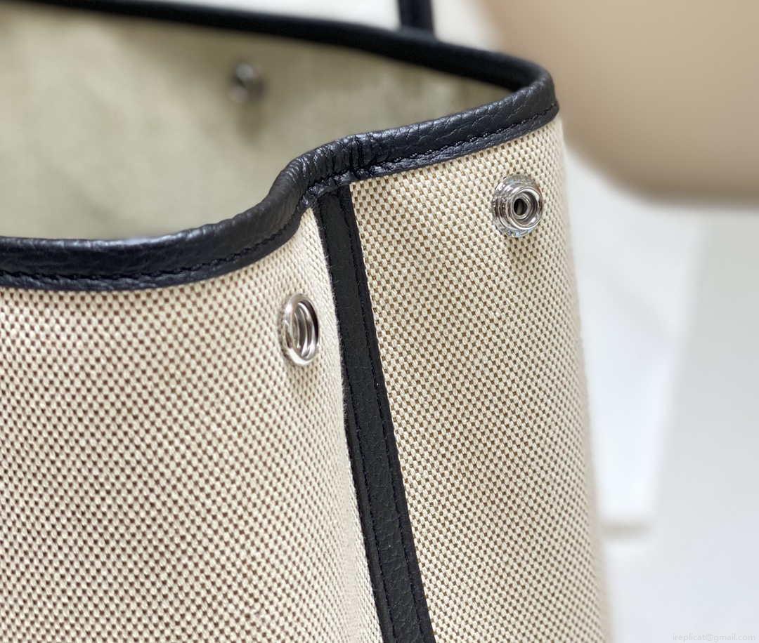 Hermes Beige Canvas Garden Party 30cm Bag H239050