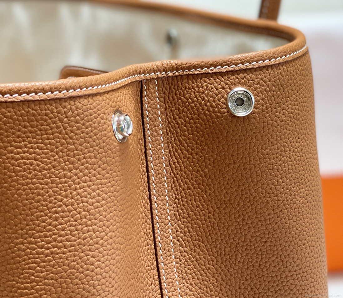 Hermes Brown Togo Medium Garden Party 36cm Bag H239054