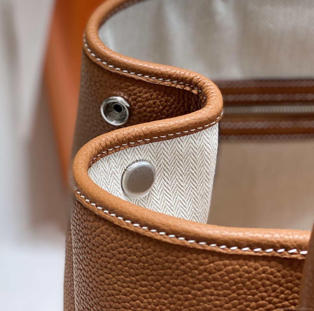 Hermes Brown Togo Medium Garden Party 36cm Bag H239054