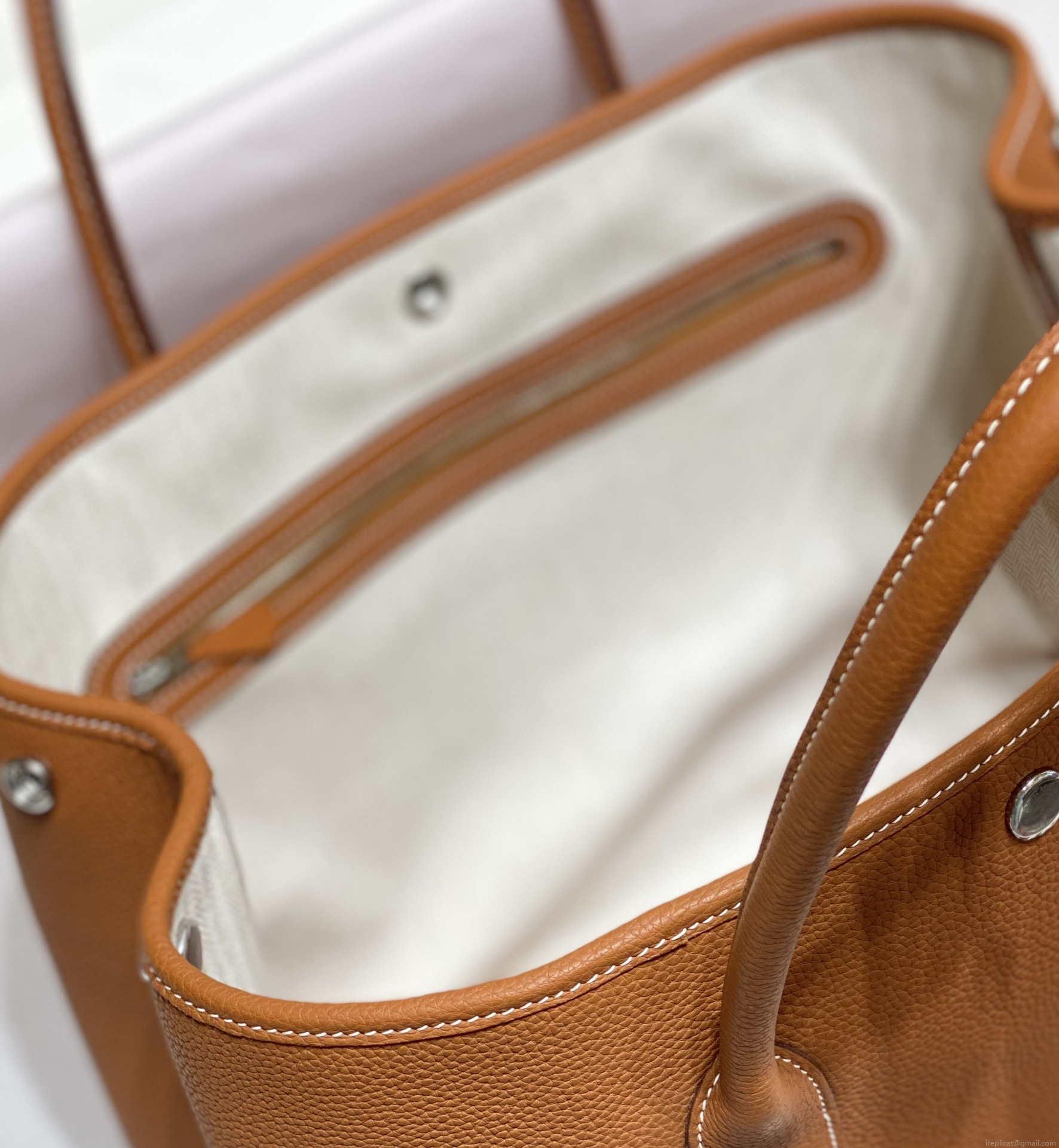 Hermes Brown Togo Medium Garden Party 36cm Bag H239054