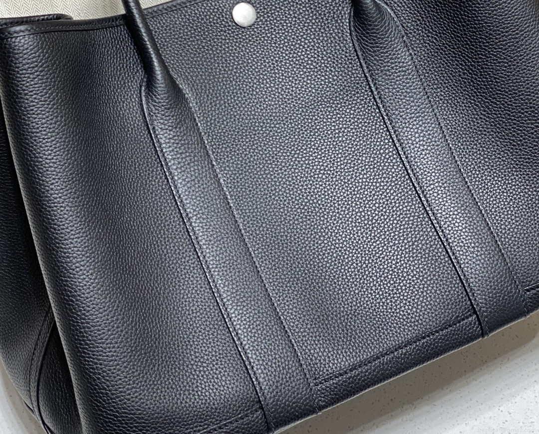 Hermes Black Togo Medium Garden Party 36cm Bag H239055