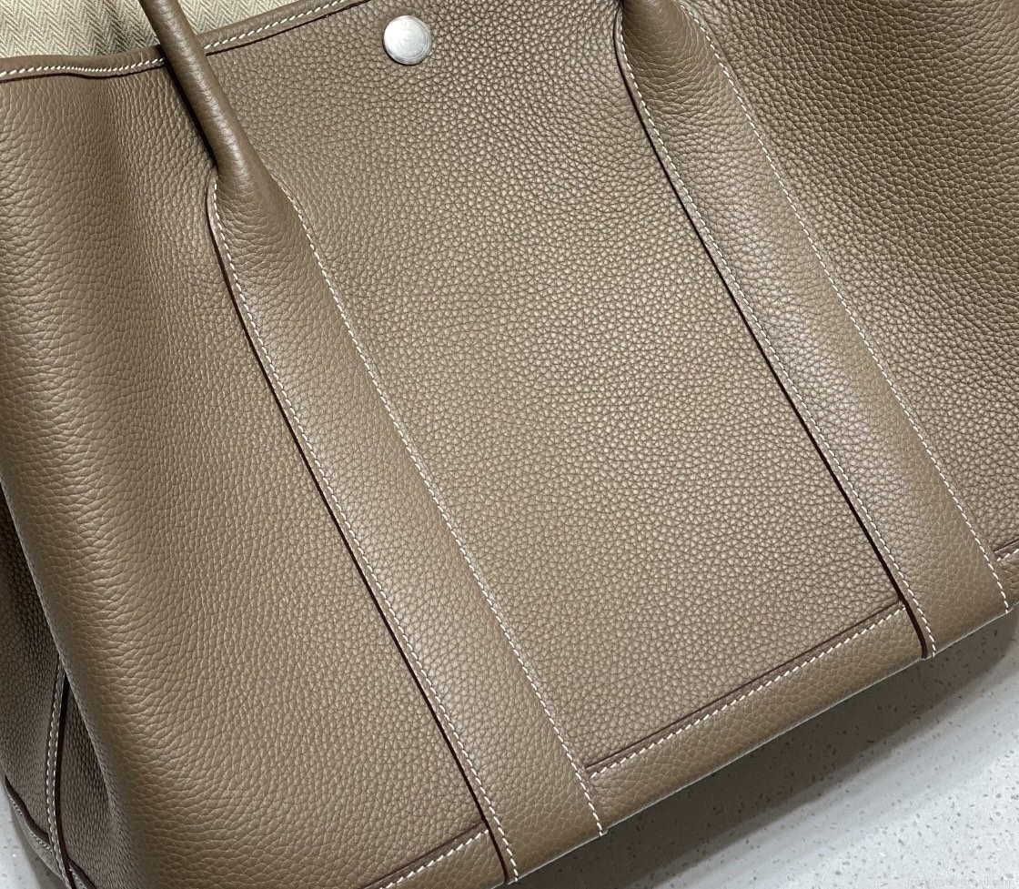 Hermes Gray Togo Medium Garden Party 36cm Bag H239057