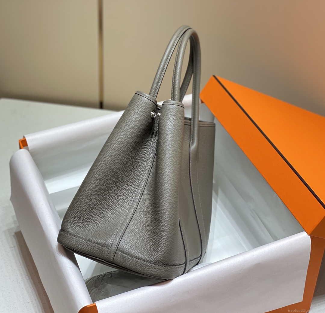 Hermes Dark Gray Togo Medium Garden Party 36cm Bag H239059