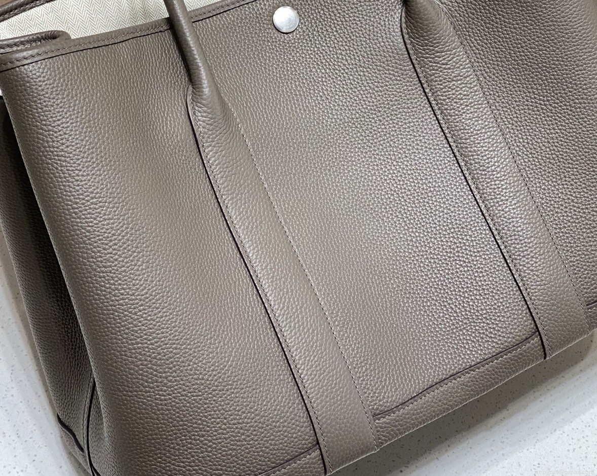 Hermes Dark Gray Togo Medium Garden Party 36cm Bag H239059