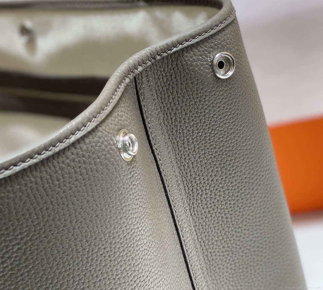 Hermes Dark Gray Togo Medium Garden Party 36cm Bag H239059