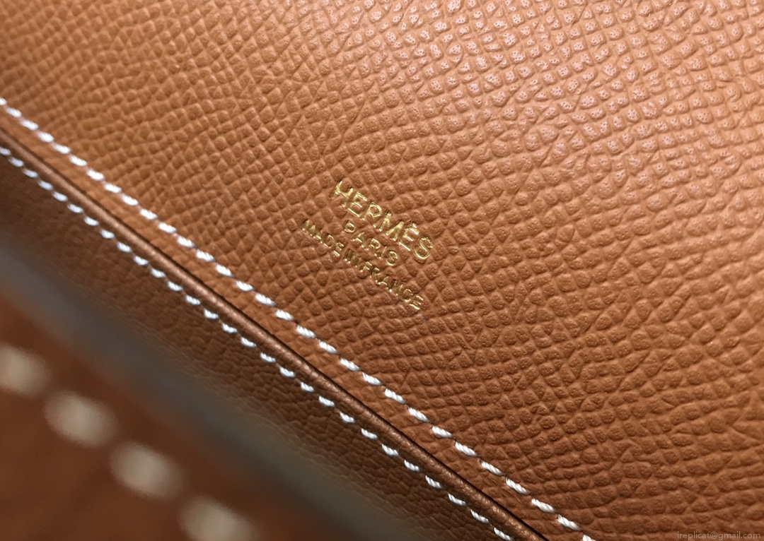 Hermes Mini Kelly Pouchette H230223 Epsom Leather Brown