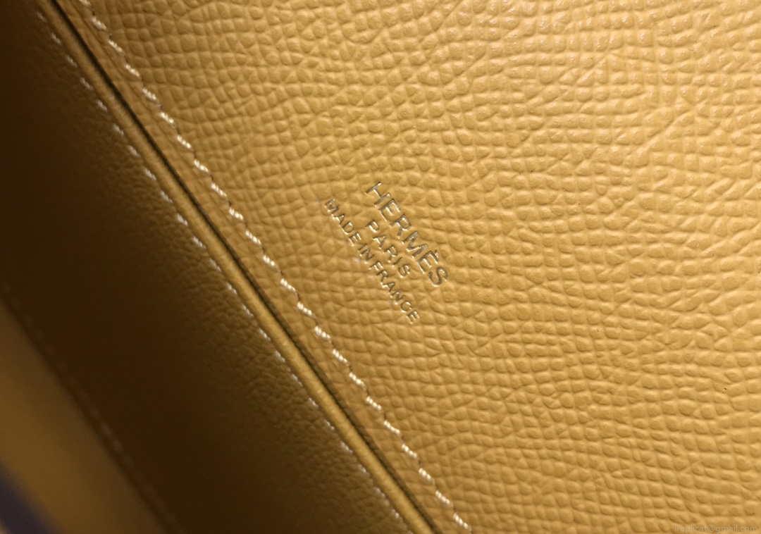 Hermes Mini Kelly Pouchette Epsom Leather H230228 Yellow