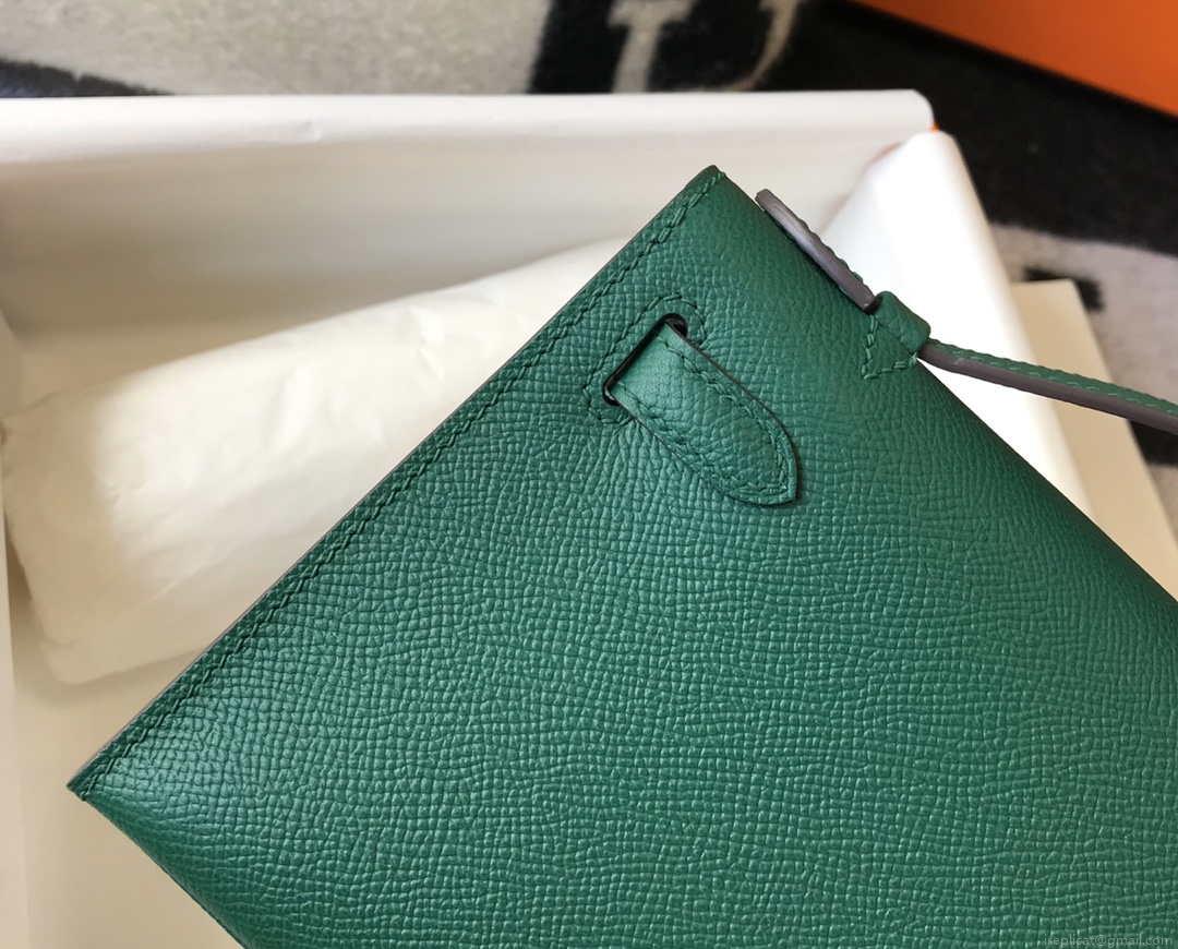 Hermes Mini Kelly Pouchette Epsom Leather H230242 Green