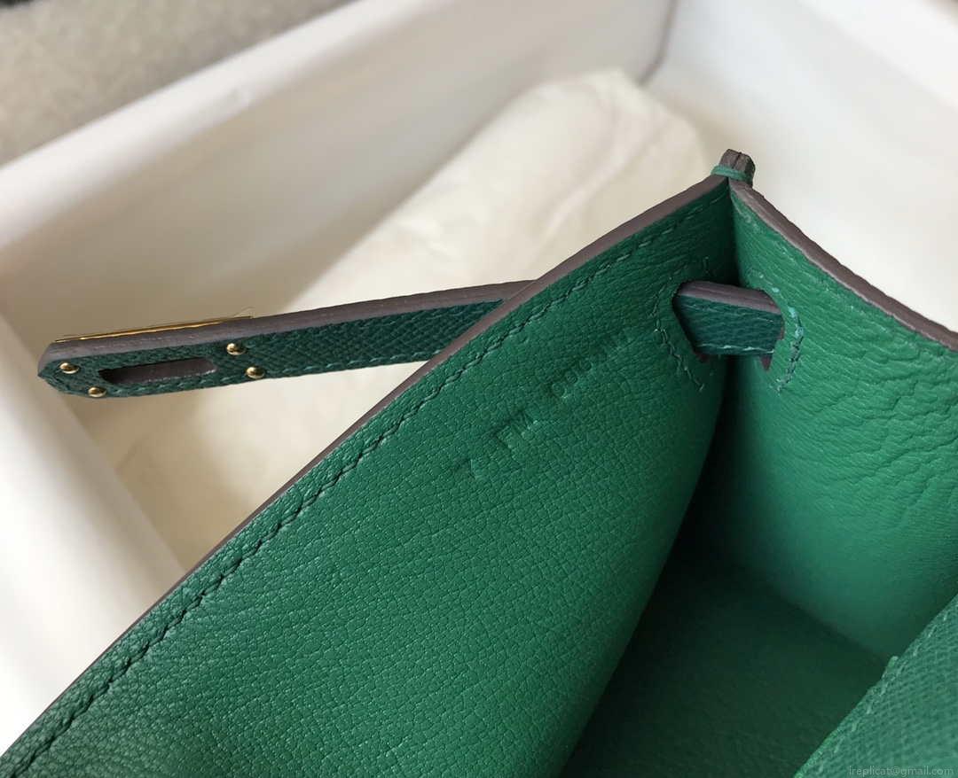 Hermes Mini Kelly Pouchette Epsom Leather H230242 Green