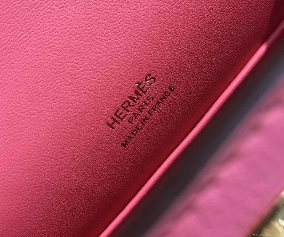 Hermes Mini Kelly Pouchette Swift Leather clutch bag Gold H230250