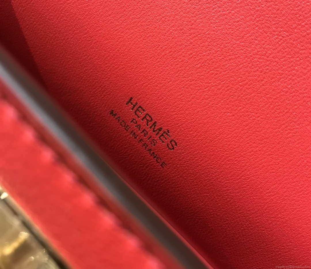 Hermes Kelly Pouchette Swift Leather clutch bag Gold H230268