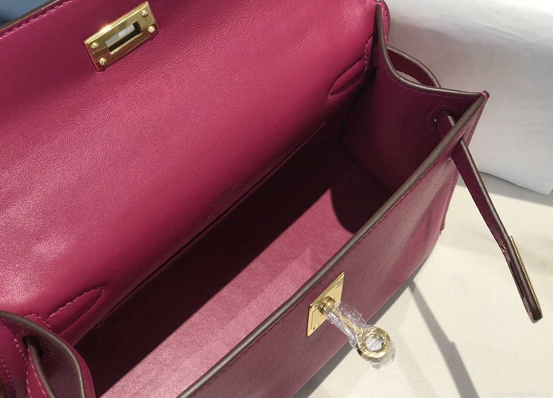 Hermes Kelly Pouchette Swift Leather clutch bag Gold H230275
