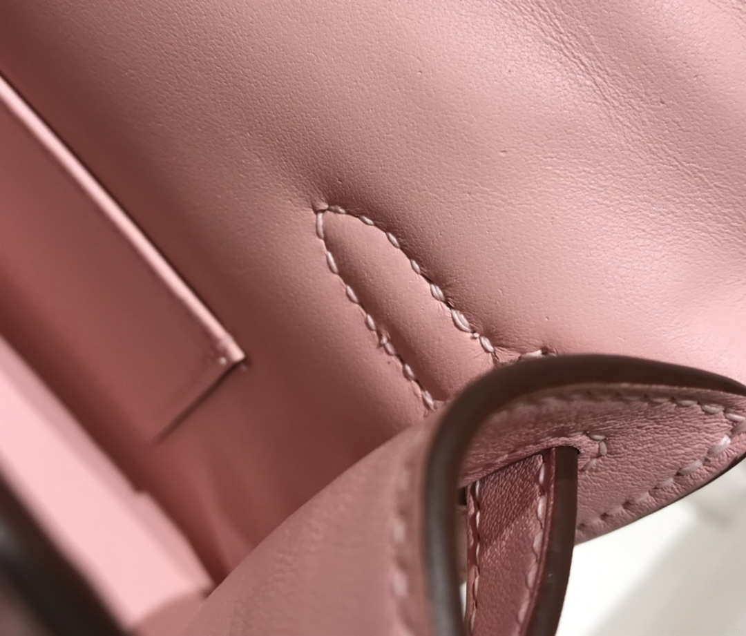Hermes Mini Kelly Pouchette Swift Leather clutch bag Silver H230252