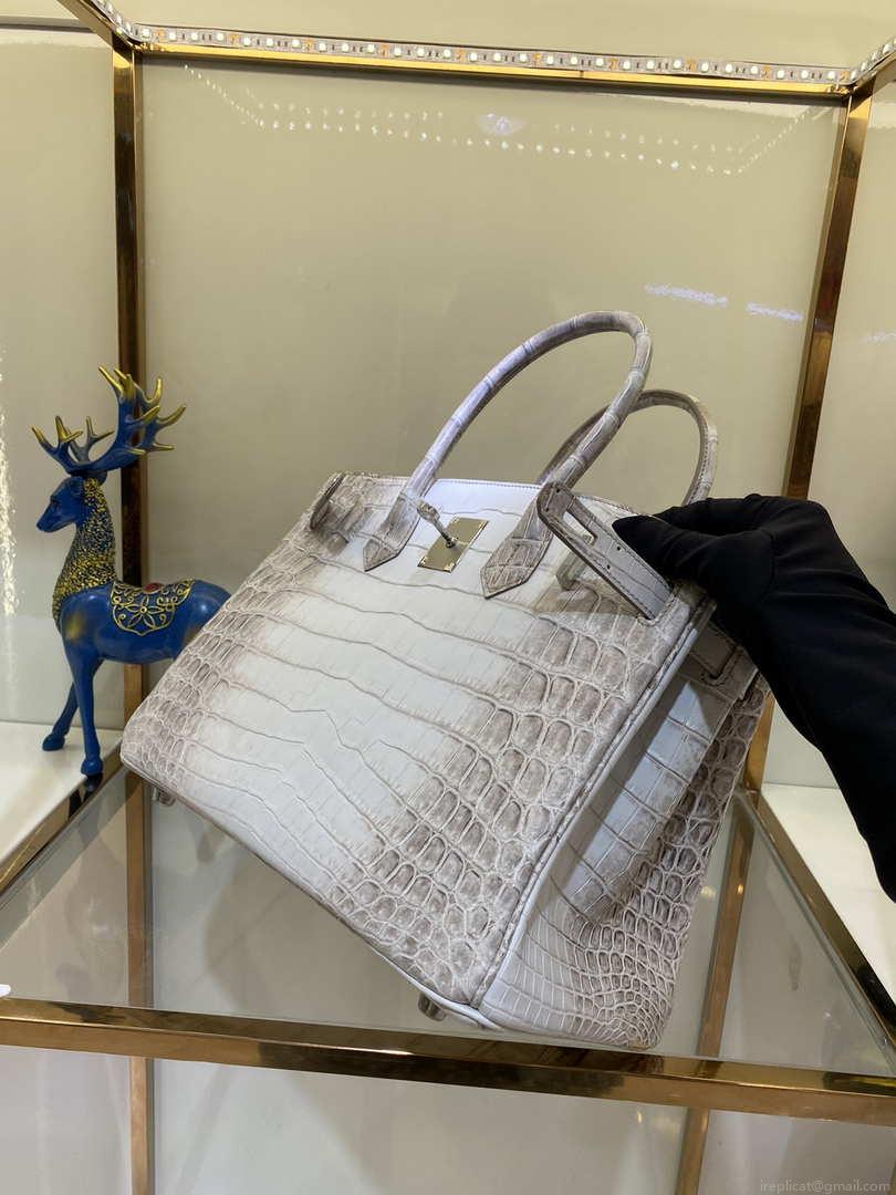 Hermes Birkin Designer Tote Bag Himalaya Crocodile Leather H99820