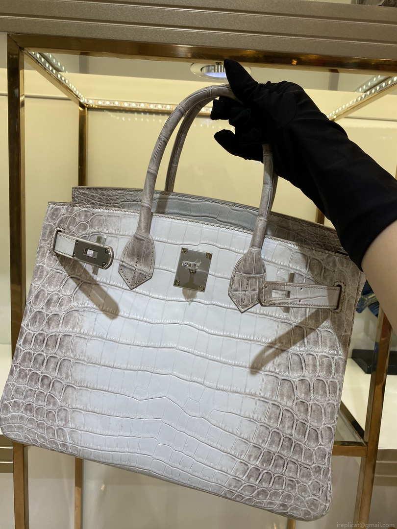 Hermes Birkin Designer Tote Bag Himalaya Crocodile Leather H99820