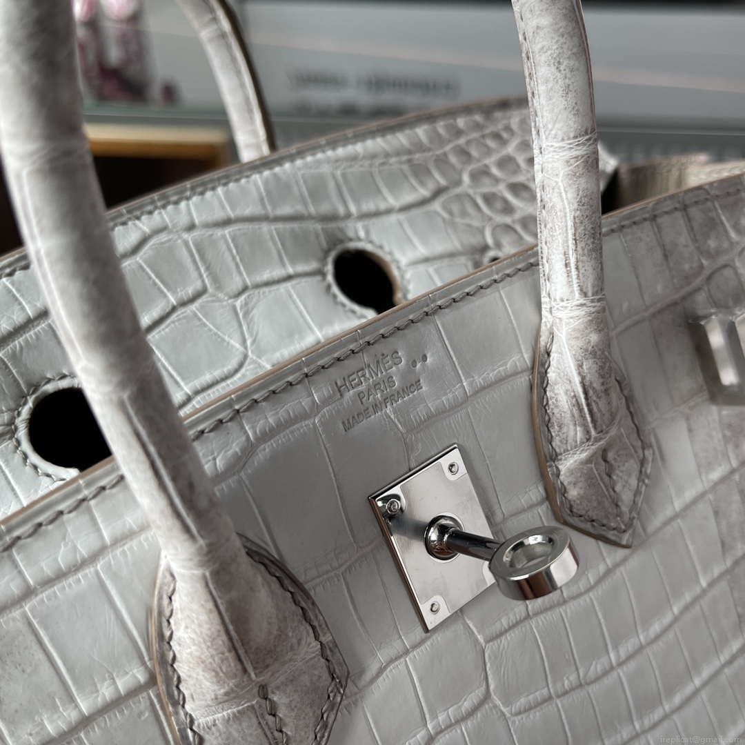 Hermes Birkin Designer Tote Bag Himalaya Crocodile Leather H99820