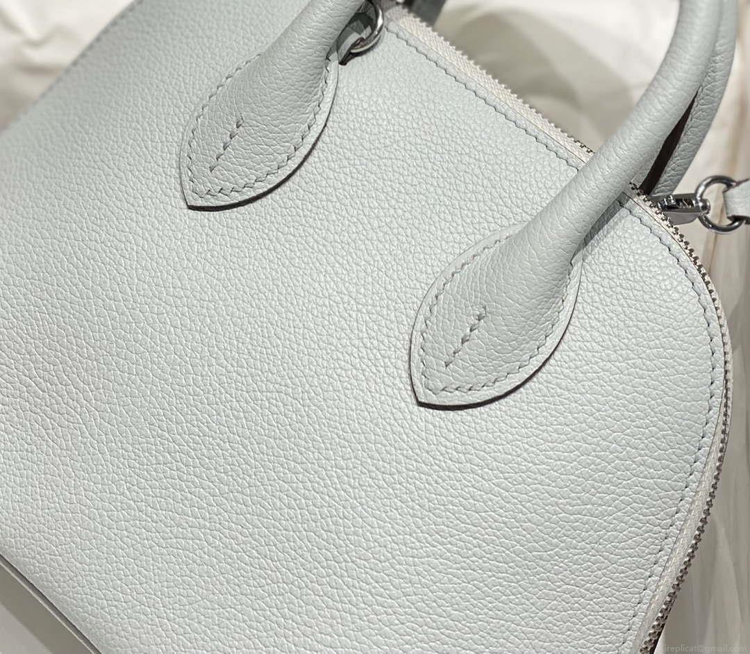 Hermes 316419 Bolide 1923 Mini Leather Bag Holy Grail Blue H900968