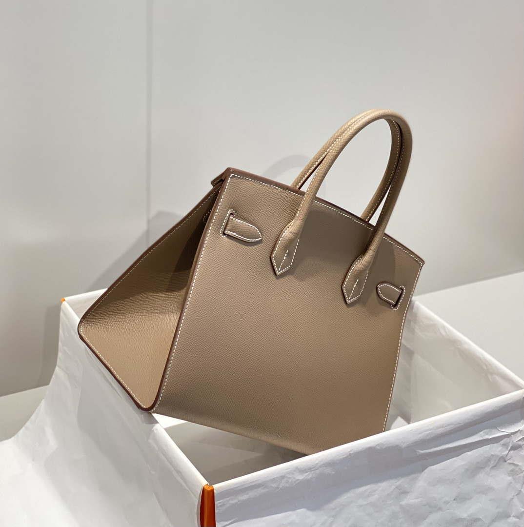 Hermes Birkin Designer Tote Bag Epsom Leather 28369 elephant Gray