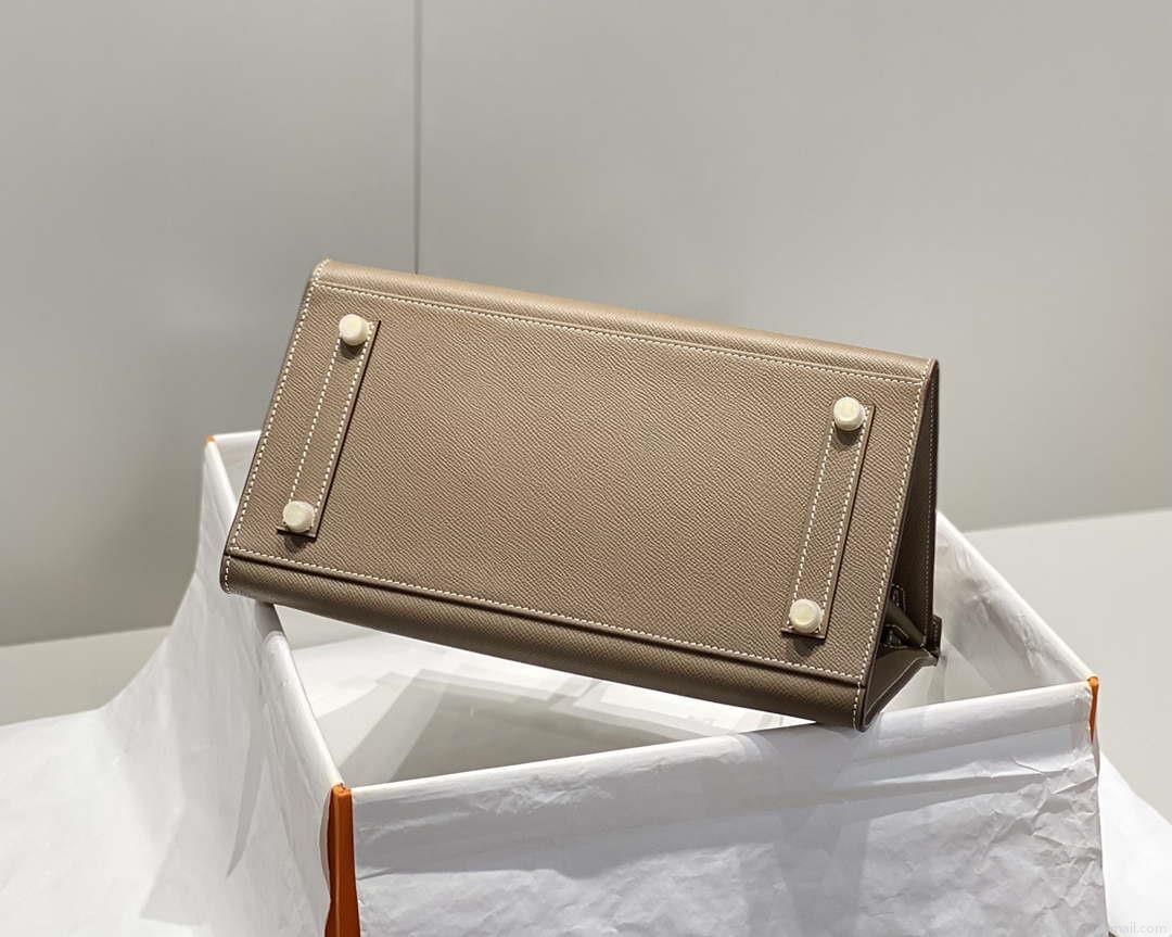 Hermes Birkin Designer Tote Bag Epsom Leather 28369 elephant Gray