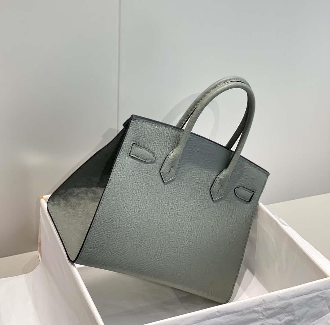 Hermes Birkin Designer Tote Bag Epsom Leather 28370 Almond Green