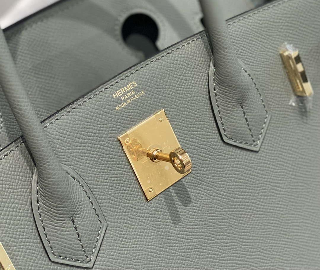 Hermes Birkin Designer Tote Bag Epsom Leather 28370 Almond Green