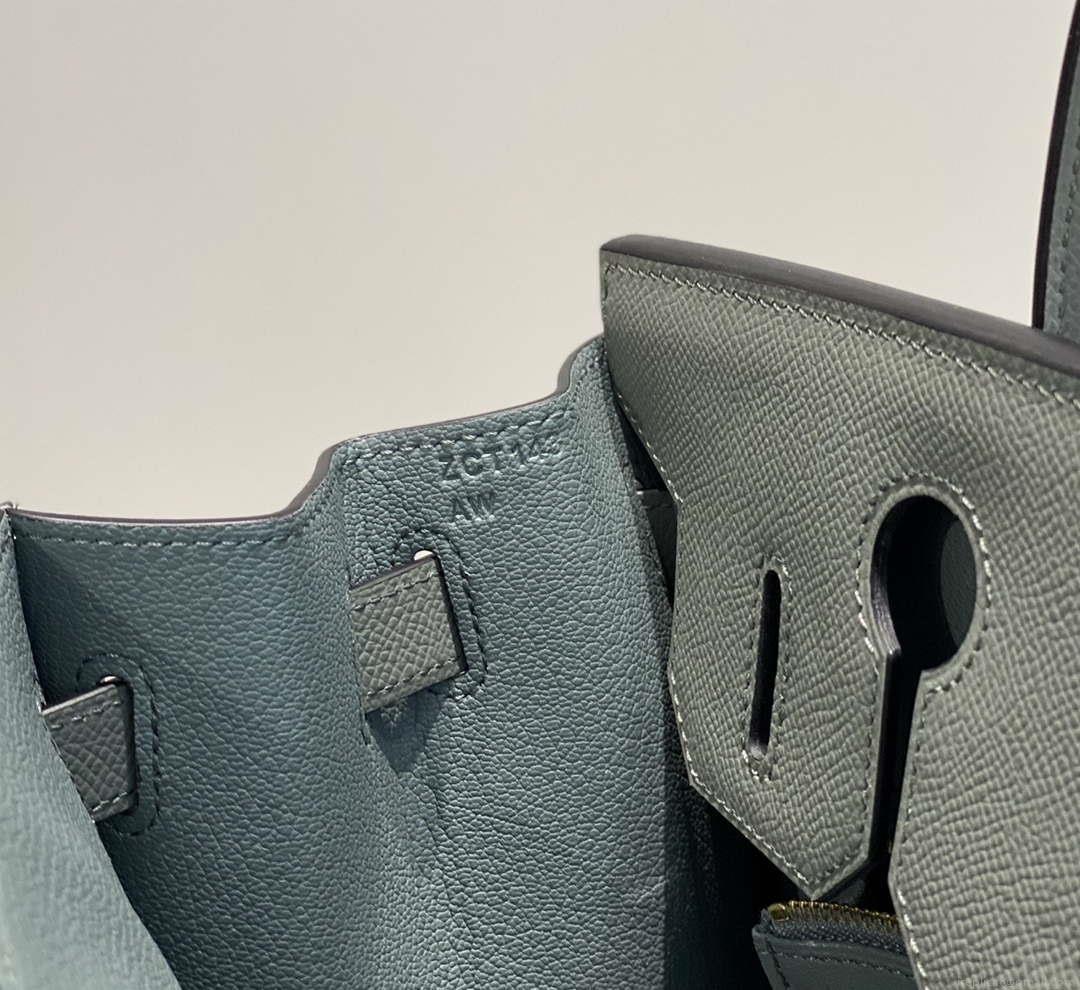 Hermes Birkin Designer Tote Bag Epsom Leather 28370 Almond Green