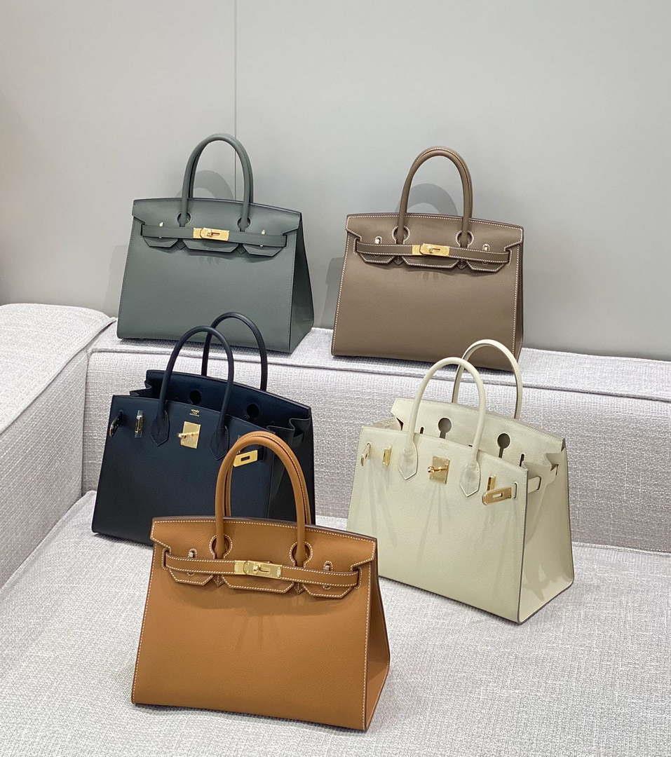 Hermes Birkin Designer Tote Bag Epsom Leather 28370 Almond Green