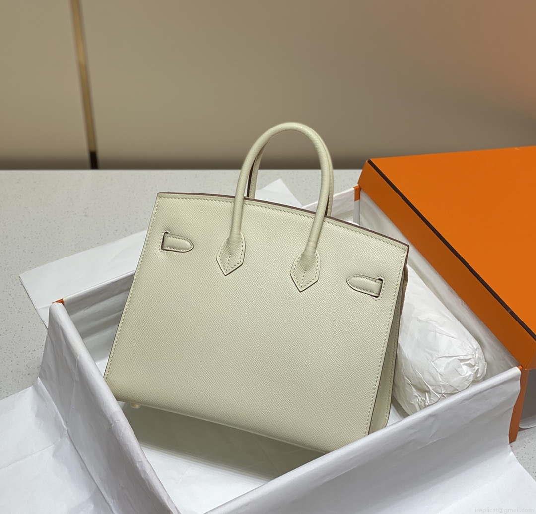 Hermes Birkin Designer Tote Bag Epsom Leather 28388 Milkshake white