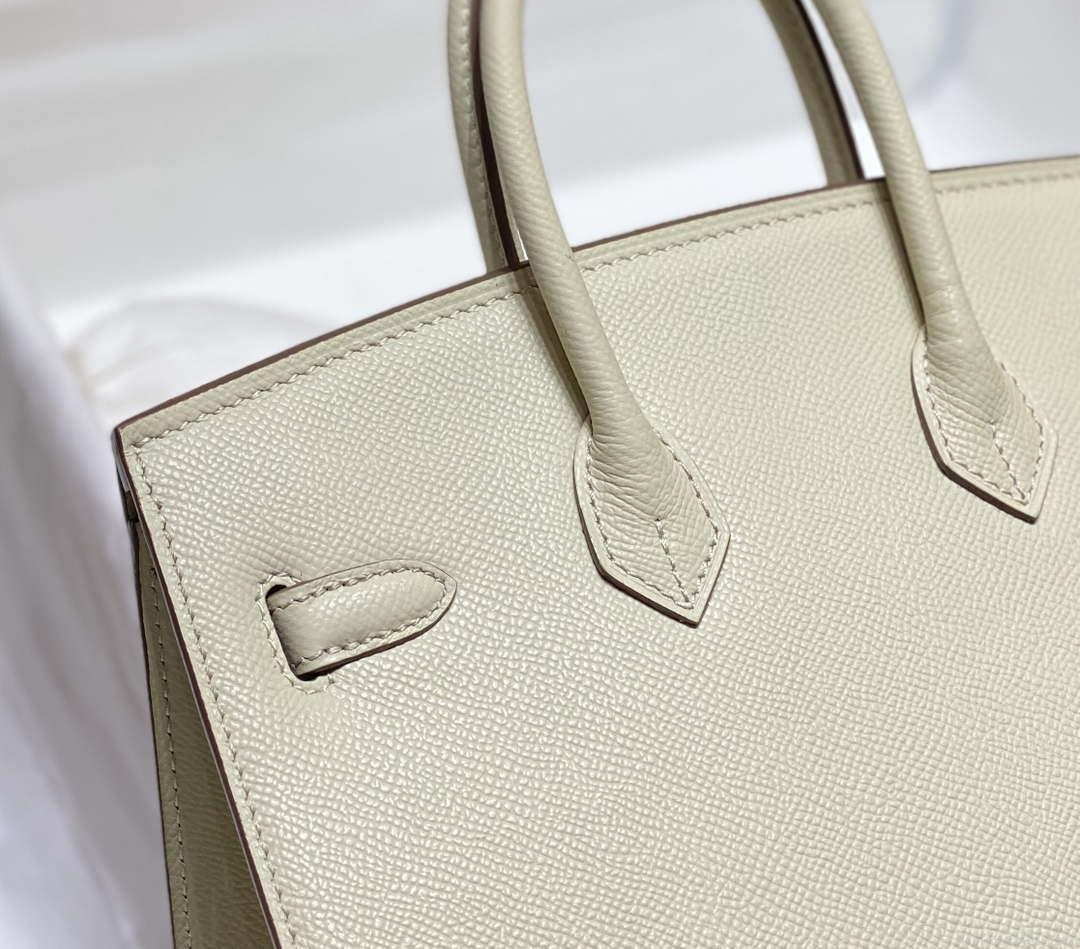 Hermes Birkin Designer Tote Bag Epsom Leather 28388 Milkshake white