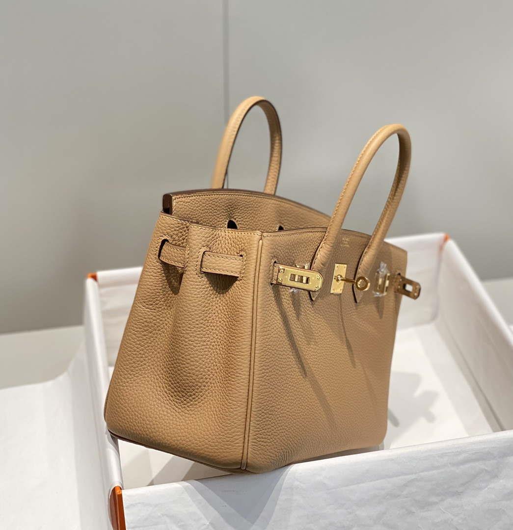 Hermes Birkin Designer Tote Bag Togo Leather 28567 Camel