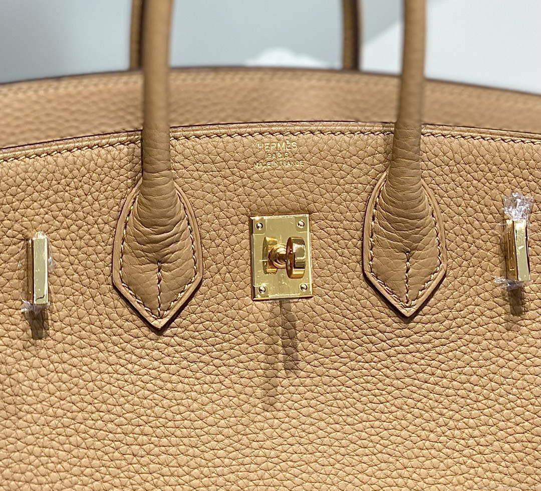 Hermes Birkin Designer Tote Bag Togo Leather 28567 Camel