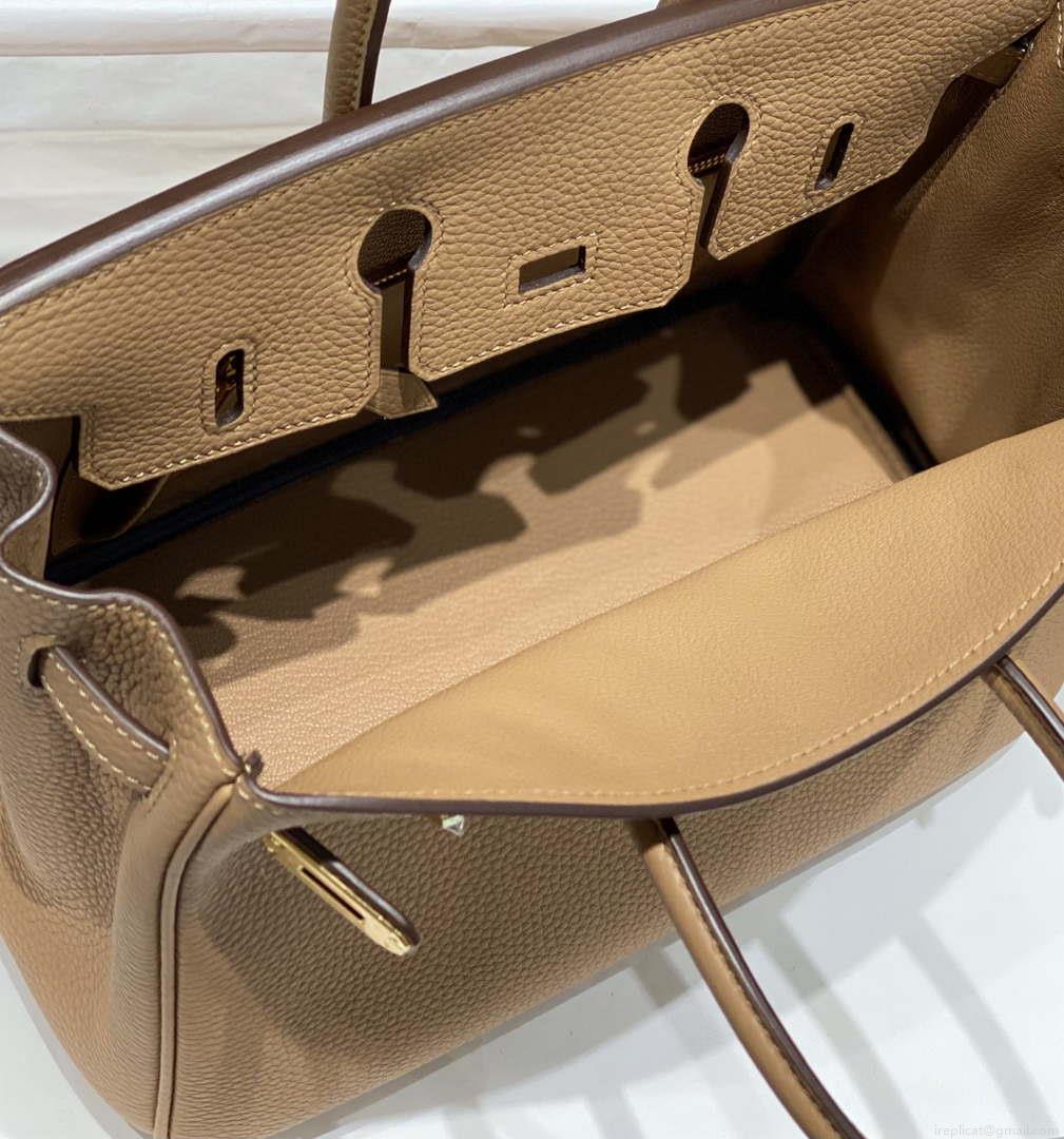 Hermes Birkin Designer Tote Bag Togo Leather 28567 Camel