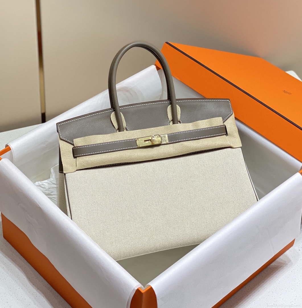 Hermes Birkin Tote Bag Swift leather with canvas 285902