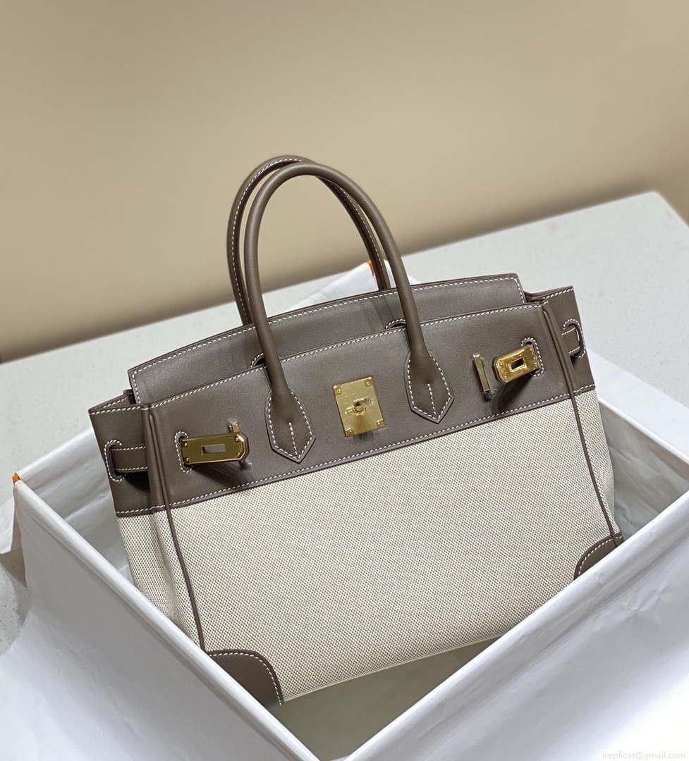 Hermes Birkin Tote Bag Swift leather with canvas 285902