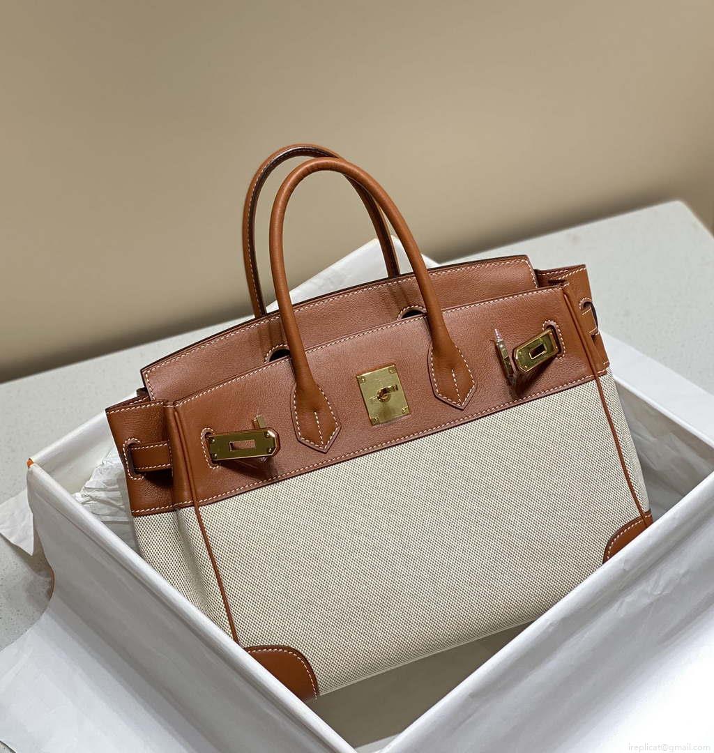 Hermes Birkin Tote Bag Swift leather with canvas 285903