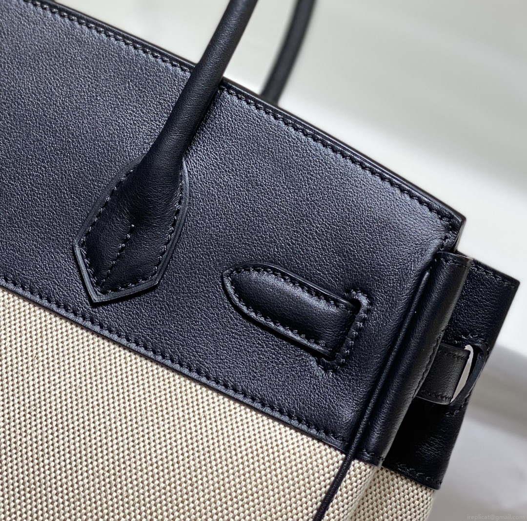 Hermes Birkin Tote Bag Swift leather with canvas 285904
