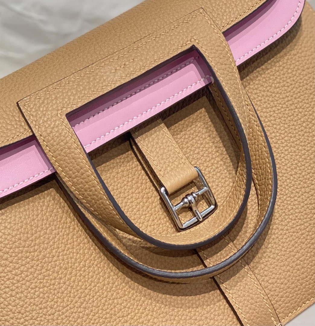 Hermes halzan 25 clemence stamp B Silver H98804