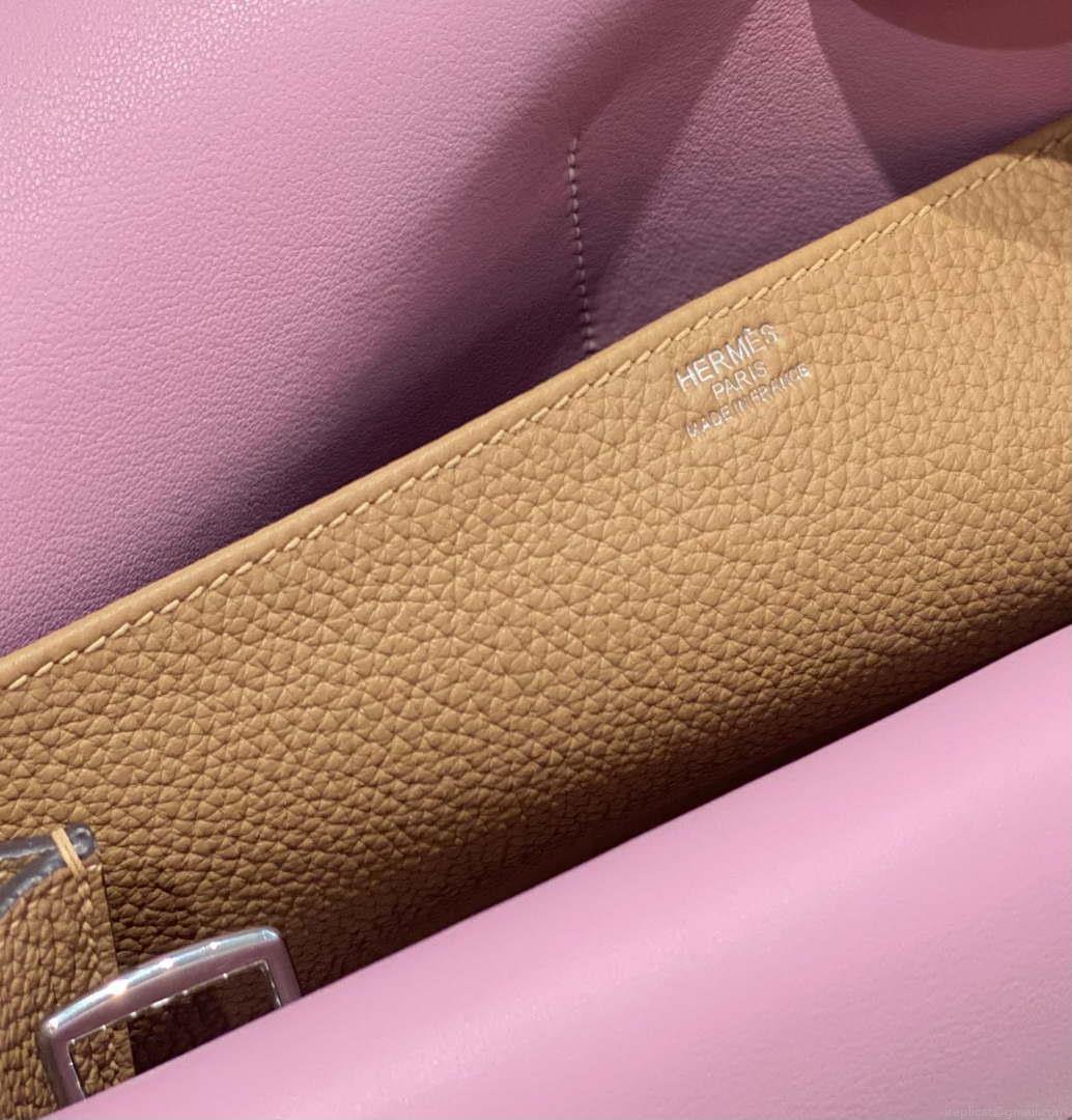 Hermes halzan 25 clemence stamp B Silver H98804