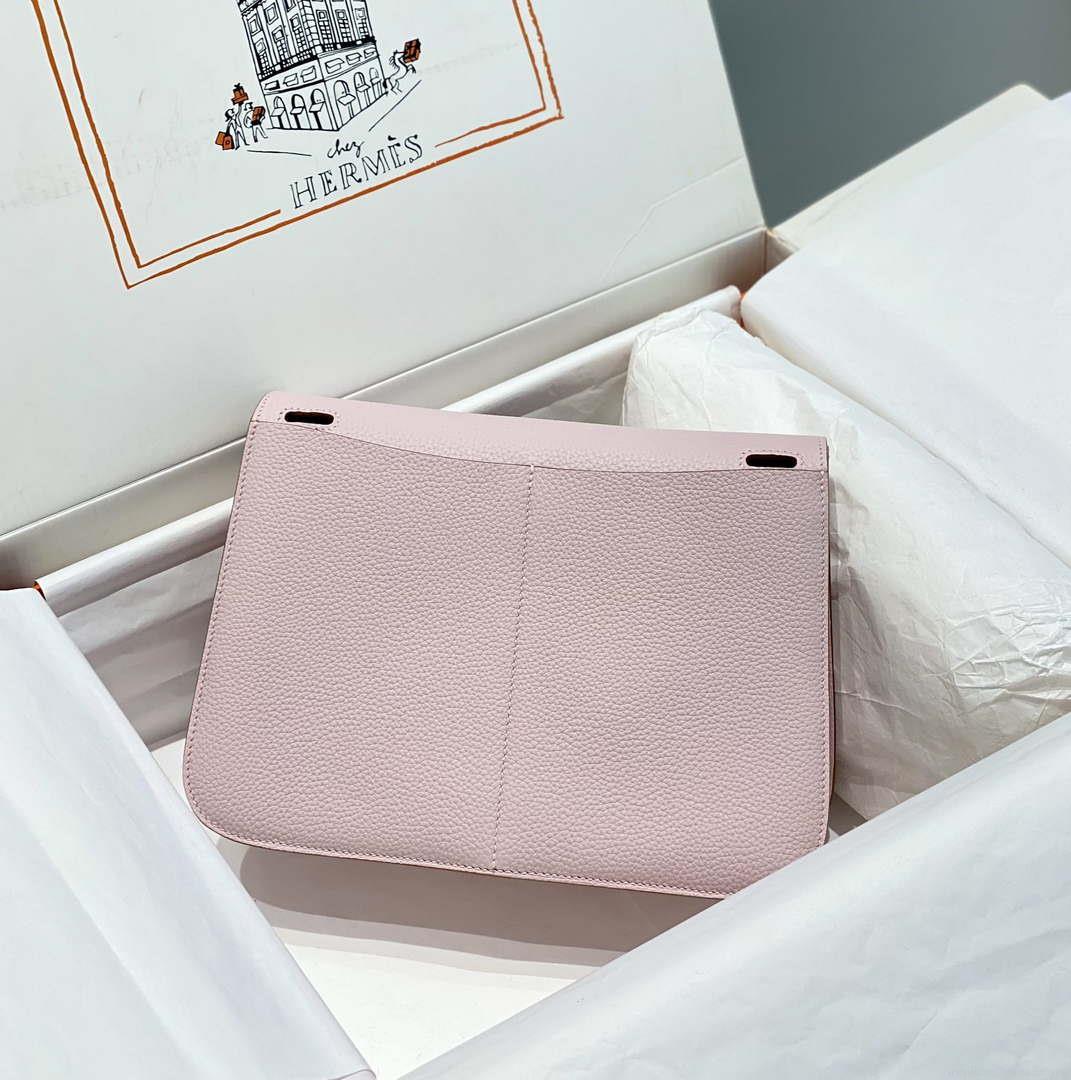 Hermes halzan 25 clemence stamp B Silver H98805