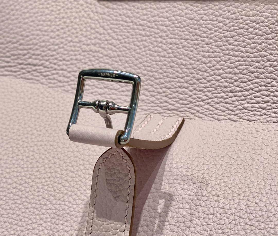Hermes halzan 25 clemence stamp B Silver H98805