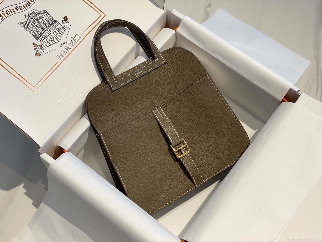 Hermes halzan clemence stamp B Gold H98808