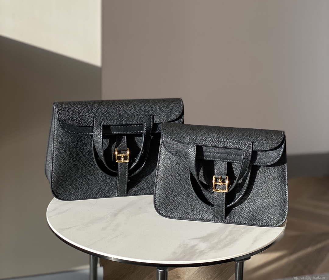 Hermes halzan clemence stamp B Gold H98810