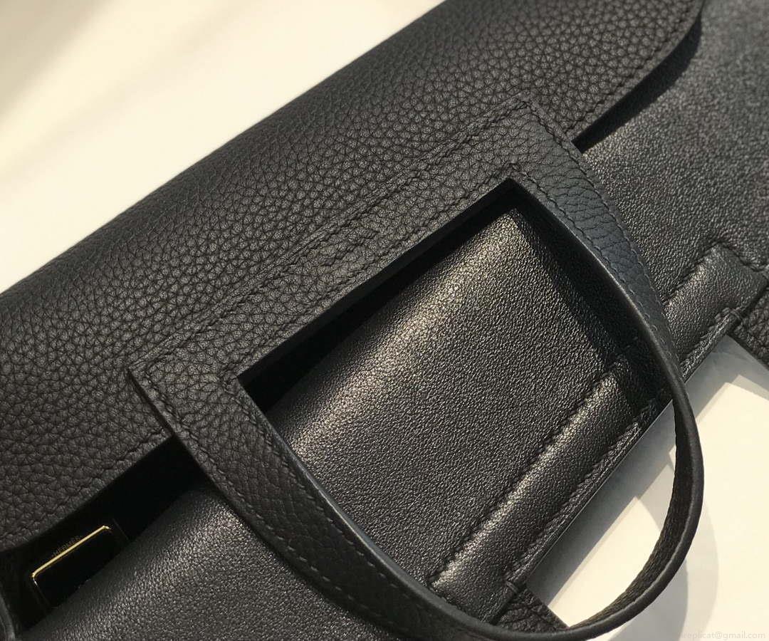 Hermes halzan clemence stamp B Gold H98810