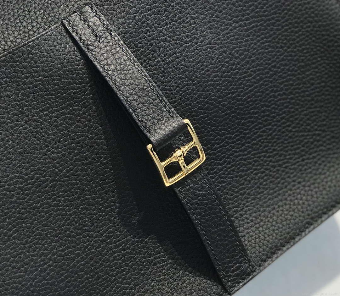 Hermes halzan clemence stamp B Gold H98810