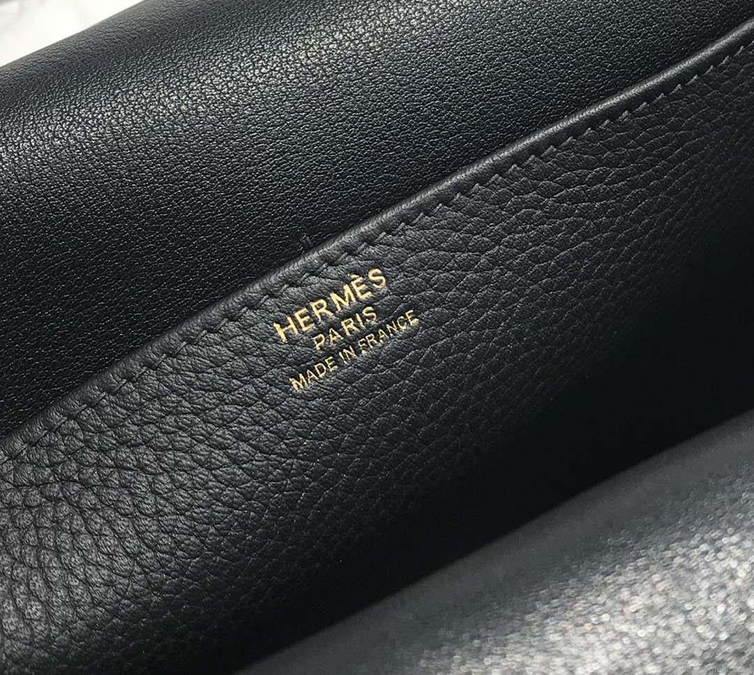 Hermes halzan clemence stamp B Gold H98810
