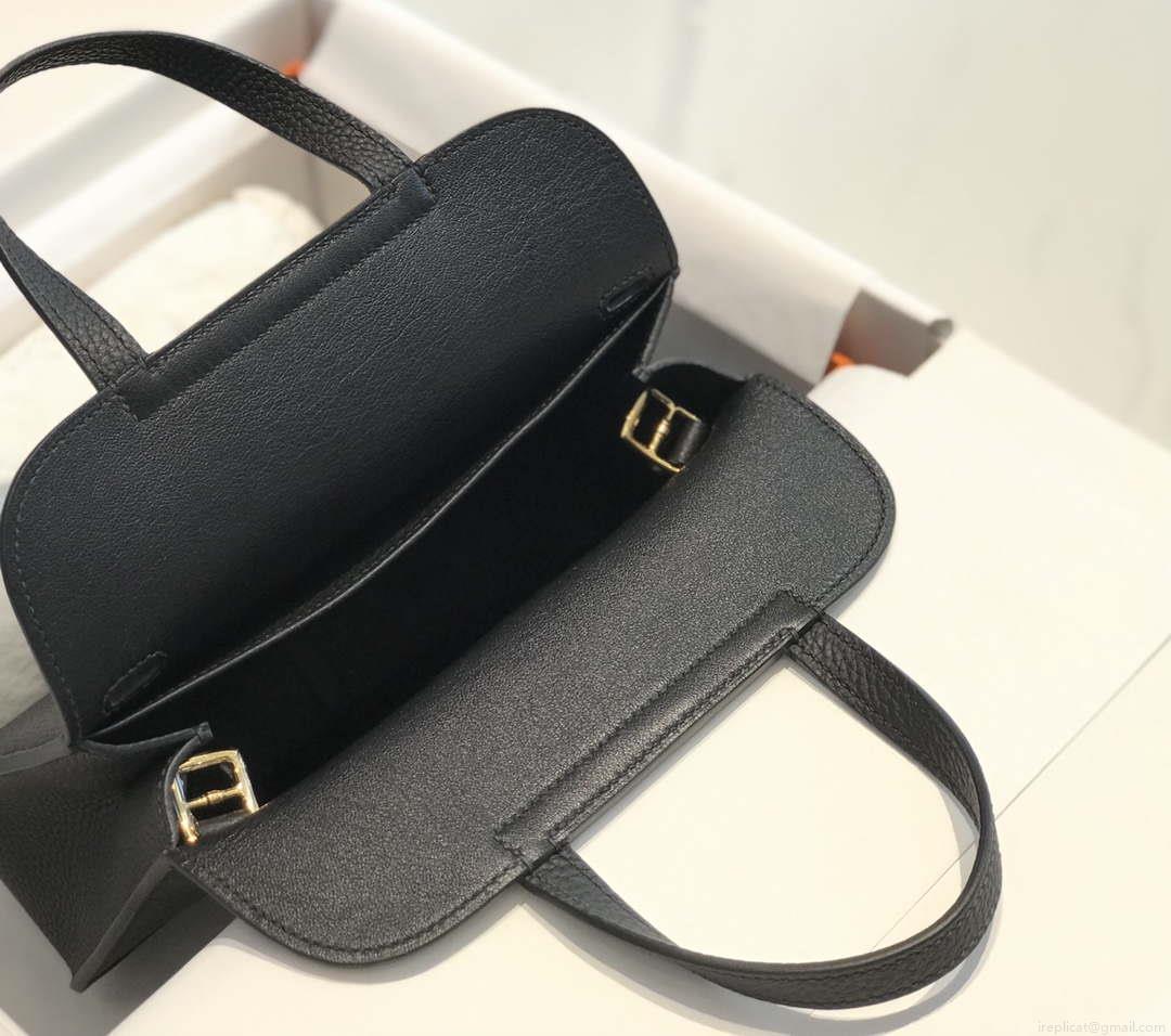 Hermes halzan clemence stamp B Gold H98810